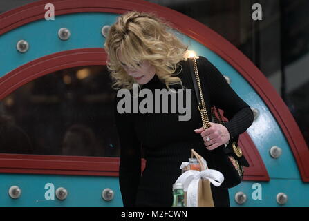 Wien, Österreich. 7. Februar 2018. Die amerikanische Filmstar Melanie Griffith, zu einer Autogrammstunde in der Lugner City. Das Bild zeigt Melanie Griffith . Kredit: Franz Perc / Alamy Live News Stockfoto