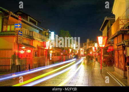 Geisha Bezirk Nacht Stockfoto