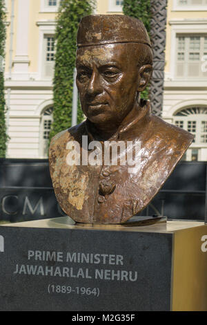 Singapur, Nehru Büste, indischen Premierminister Stockfoto