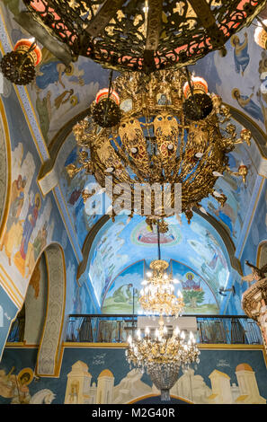 Die Kirche von St. Gabriel, Nazareth, Israel. Im Inneren der Griechisch-orthodoxen Kirche der Mariä Verkündigung, Stockfoto