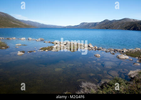 Camp Ataa, Grönland. Die Ataa Camp liegt im Norden von Grönland auf ungefähr fünf Stunden segeln von Ilulissat entfernt, in einer wunderschönen Bucht, ist der ideale Stockfoto