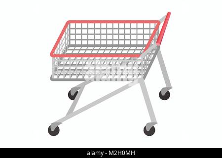 Abbildung: Supermarkt trolley Essen und kleine Waren zu kaufen, Vektor der Warenkorb im superstore/Trolley zu verwenden, Symbol für bascart, Buggy Stock Vektor