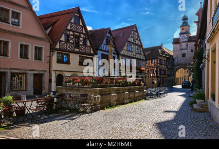 Markus Turm und Roder arch-Rothenburg-ob-der-Tauber - Deutschland Stockfoto