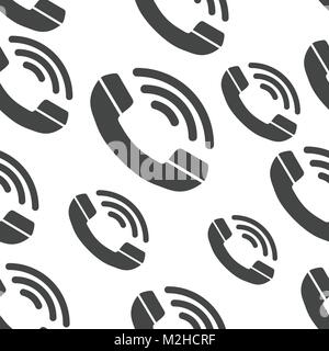 Telefon nahtlose Muster Hintergrund Symbol. Flache Vector Illustration. Telefon Symbol Muster. Stock Vektor