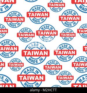 In Taiwan nahtlose Muster Hintergrund gestellt. Flache Vector Illustration. Taiwan das Symbol Muster. Stock Vektor