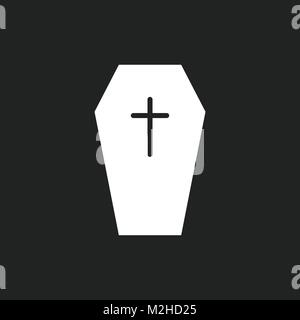 Halloween grab Symbol. Grabstein Vector Illustration. Rip-grabstein Flachbild-Symbol. Stock Vektor