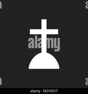 Halloween grab Symbol. Grabstein Vector Illustration. Rip-grabstein Flachbild-Symbol. Stock Vektor