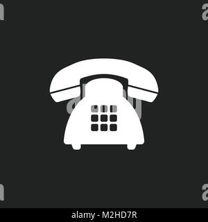 Telefon Vektor icon. Alte vintage Telefon symbol Abbildung. Stock Vektor