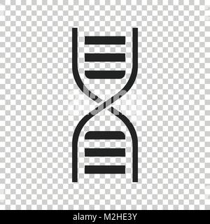 Dna-Vektor icon. Tiermedizin Molekül flachbild Abbildung. Stock Vektor