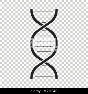 Dna-Vektor icon. Tiermedizin Molekül flachbild Abbildung. Stock Vektor