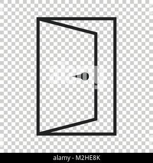 Tür vektor Icon im Einklang Stil. Symbol verlassen. Abbildung: Öffnen der Tür. Stock Vektor