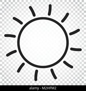 Sun Symbol vektor Illustration. Sun Ray Symbol. Einfaches Geschäftskonzept Piktogramm auf isolierten Hintergrund. Stock Vektor