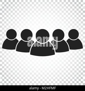 Gruppe von Menschen Vektor icon. Personen Symbol Abbildung. Einfaches Geschäftskonzept Piktogramm auf isolierten Hintergrund. Stock Vektor