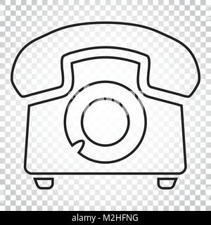 Telefon vektor Icon im Einklang Stil. Alte vintage Telefon symbol Abbildung. Einfaches Geschäftskonzept Piktogramm auf isolierten Hintergrund. Stock Vektor