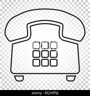 Telefon vektor Icon im Einklang Stil. Alte vintage Telefon symbol Abbildung. Einfaches Geschäftskonzept Piktogramm auf isolierten Hintergrund. Stock Vektor