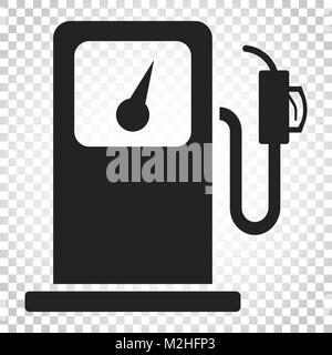 Kraftstoff Gas Station Symbol. Auto Benzin pumpe flach Abbildung. Einfaches Geschäftskonzept Piktogramm auf isolierten Hintergrund. Stock Vektor