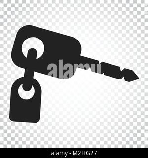 Taste Vektor icon. Schlüssel flach Abbildung. Einfaches Geschäftskonzept Piktogramm auf isolierten Hintergrund. Stock Vektor