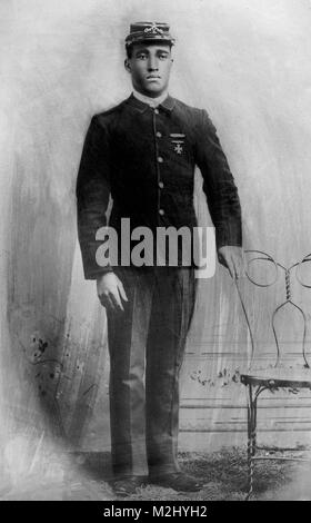 Buffalo Soldier Sharpshooter, 9th Cavalry Regiment, 1880 s Stockfoto