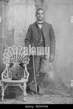 Buffalo Soldier Sharpshooter, 9th Cavalry Regiment, 1880 s Stockfoto