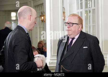 Die Oldie literarische Mittagessen 08.02.18 Simon Heffer & Harry Berg Stockfoto