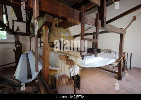 Das Herrenhaus von Belvedere, Museum der Seidenstraße der königlichen Stätte von San Leucio, Caserta, Italien, Europa Stockfoto