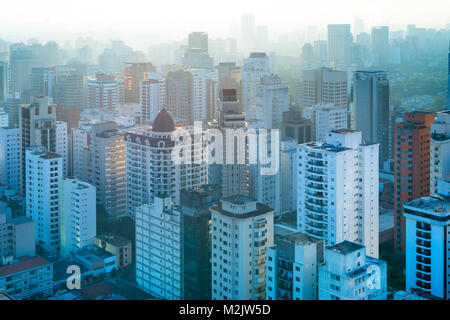 Panoramablick Wohngebäude in Sao Paulo, Brasilien, Südamerika Stockfoto