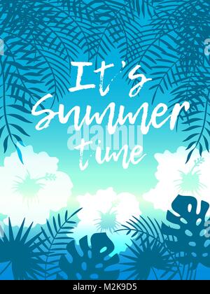 Hallo Sommer Beach Party Flyer. Vektor Design EPS 10. Stock Vektor