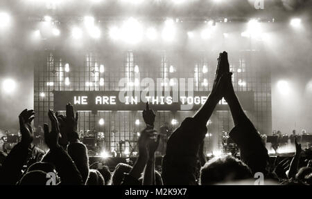 Massive Attack im Konzert an Britische Sommerzeit im Hyde Park Stockfoto