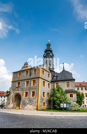 Torhaus (Pförtnerloge) im Residenzschloss (Residenz), jetzt Schlossmuseum (Palace Museum) in Weimar, Thüringen, Deutschland Stockfoto