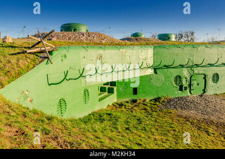 Bunker in Miedzyrzecz Festung Region (Festungsfront Oder-Warthe-Bogen; Ostwall). In 1934-44 erbaut, wie die technologisch fortschrittlichsten fortifi Stockfoto