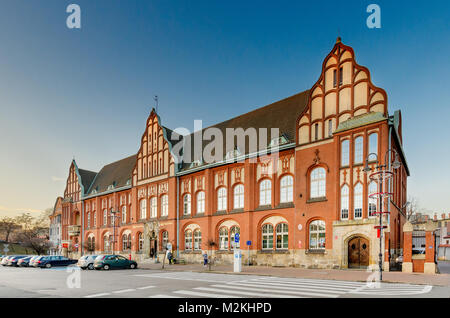 Main Post Office (1909) in Zabrze (Hindenburg), Bahnhof, Woiwodschaft Schlesien, Polen, Europa Stockfoto