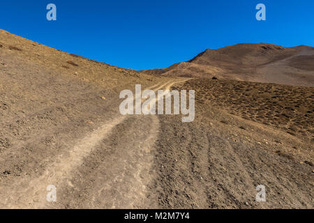 Mountain Trail im Himalaya, Mustang, Nepal Stockfoto