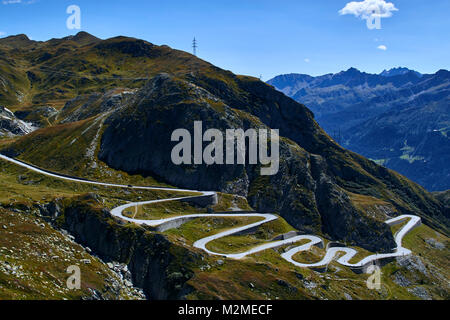 Über Tremola, Passo San Gottardo Stockfoto