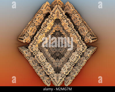 abstrakte Fraktal Hintergrund, Textur, 3D illustration Stockfoto