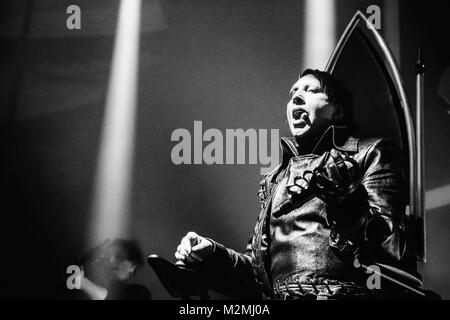 Marilyn Manson führt im Hollywood Palladium in Los Angeles auf der Himmel auf den Kopf Tour 2018 Stockfoto