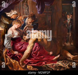 Samson und Delilah von Peter Paul Rubens (1577-1640), Öl auf Holz, 1609/10 Stockfoto