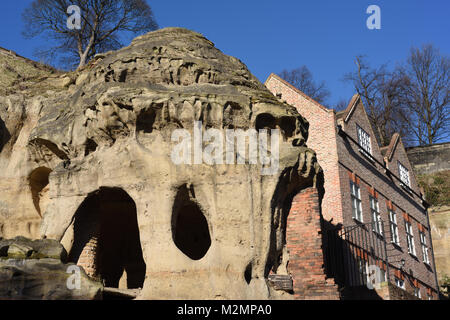 Mortimer's Loch, Nottingham Castle, Brewhouse Yard, in der Stadt Nottingham, UK. Stockfoto