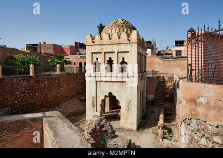 Almoraviden Koubba in der Medina von Marrakesch, Marokko, Afrika Stockfoto