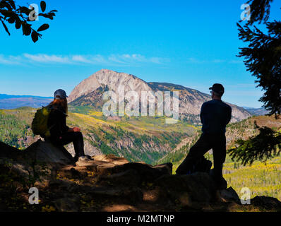 Marcellina Berg, Horse Ranch Park Loop Trail, Kebler, Crested Butte, Colorado, USA Stockfoto