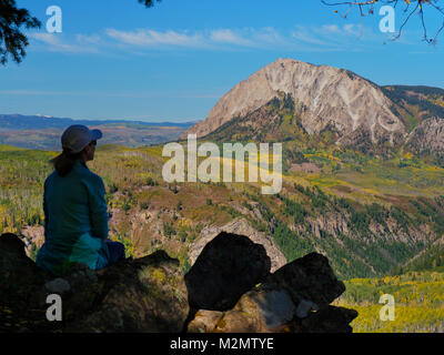 Marcellina Berg, Horse Ranch Park Loop Trail, Kebler, Crested Butte, Colorado, USA Stockfoto