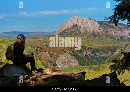 Marcellina Berg, Horse Ranch Park Loop Trail, Kebler, Crested Butte, Colorado, USA Stockfoto