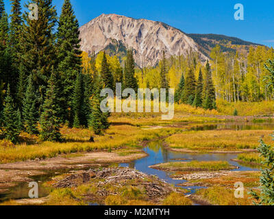 Marcellina Berg, Horse Ranch Park Loop Trail, Kebler, Crested Butte, Colorado, USA Stockfoto