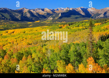 Die Schlösser, gesehen von der Ohio Creek, Gunnison, Colorado, USA Stockfoto