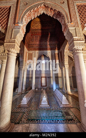 Saadiergräber, Marrakesch, Marokko, Afrika Stockfoto