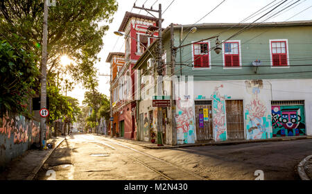 Rio de Janeiro, Brasilien - ca. Dezember 2017: Street View von Santa Teresa in Rio de Janeiro, Brasilien Stockfoto