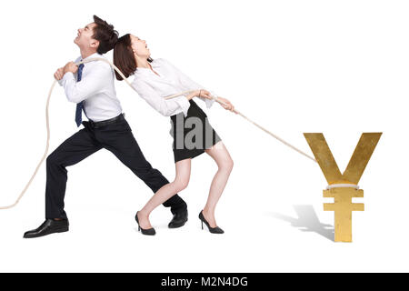 Junge Männer und Frauen Wirtschaft Finanzen Stockfoto