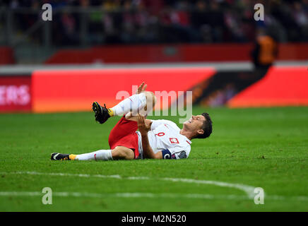 4 September, 2017 - Warschau, Polen: Fußball WM 2018 Qualifikation Rusia Polen - Kasachstan o/p Robert Lewandowski (Polen) Stockfoto