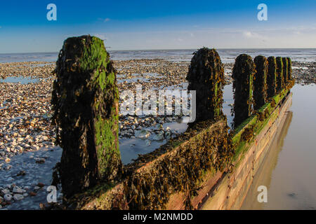 Strand und Sturm Stockfoto