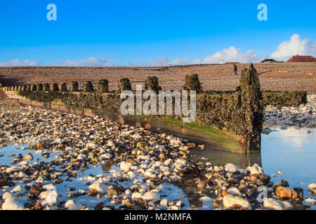 Strand und Sturm Stockfoto