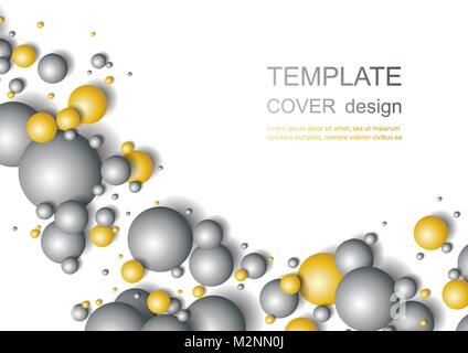 Bunte glänzende Kugeln Hintergrund. Fallende Kugeln. Abstrakte Süßigkeiten. Stock Vektor